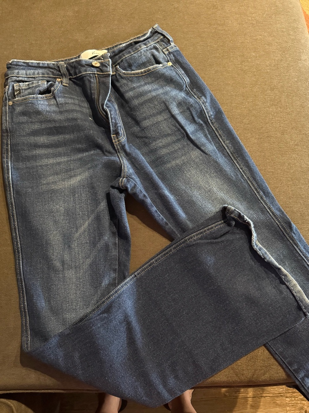 KanCan Women's Boot Cut Jeans in Dark Blue Wash